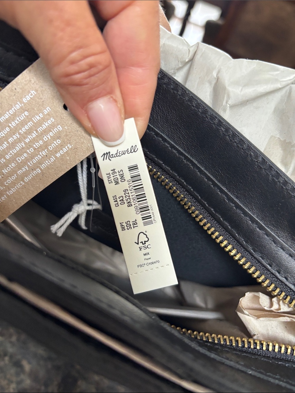 MADEWELL Black Saddle Crossbody Bag - Women brand new - Picture 3 of 8